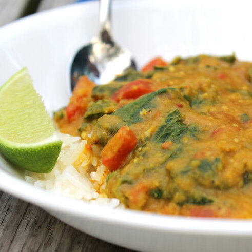 Masoor Dal with Wild Spring Greens
