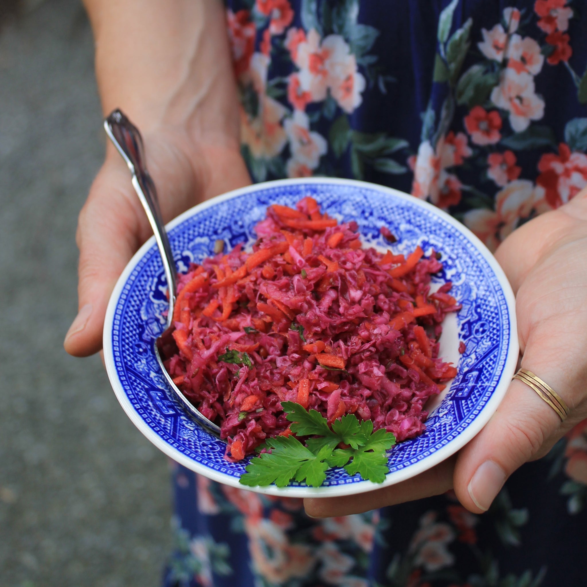 Caraway Red Cabbage & Carrot Slaw