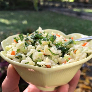 Shredded Cabbage Salad with Peppers and Cilantro